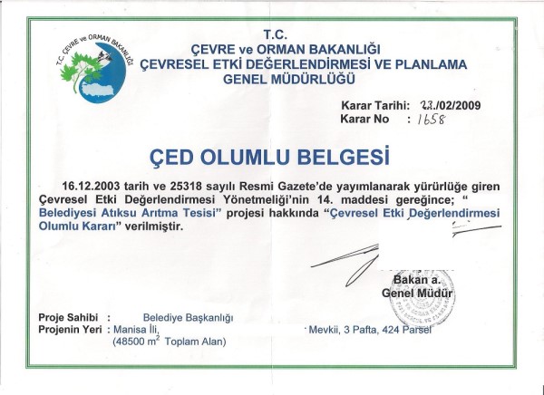 Çevresel etki değerlendirilmesi raporu