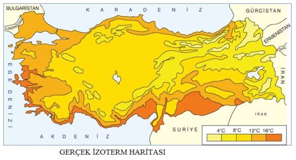 Gerçek izoterm haritaları